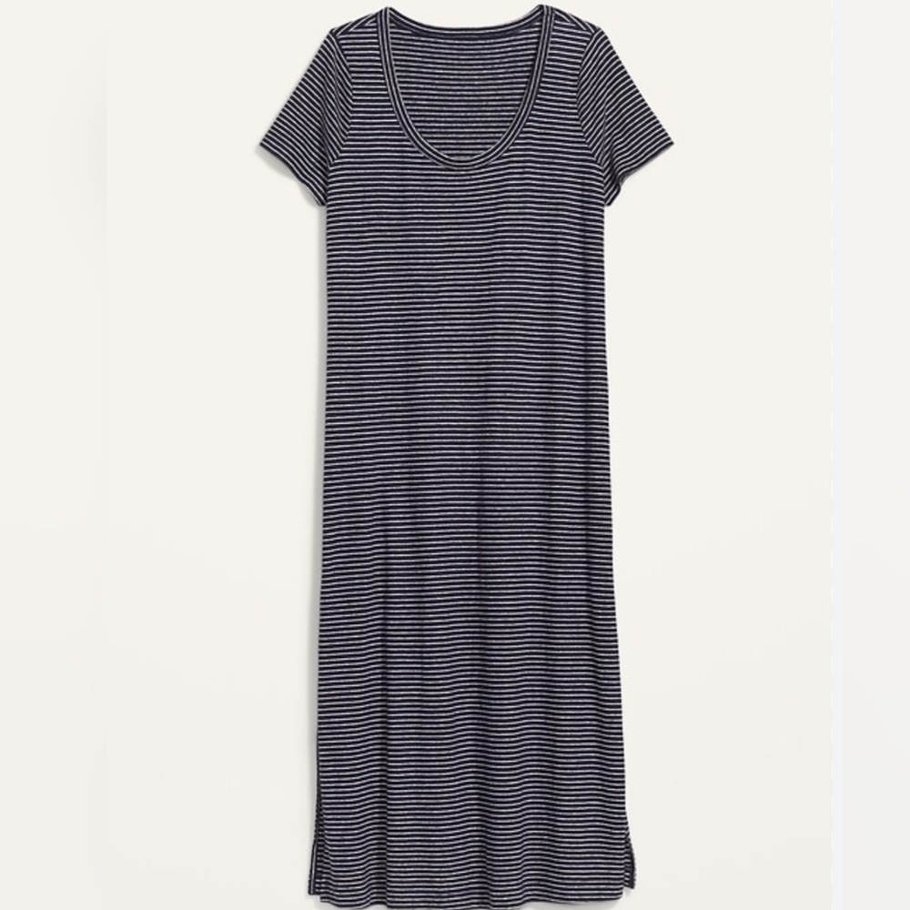 Old Navy Striped Navy and White Maxi Dress, XXL